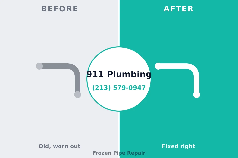 Before and after: plumbing repair Jeffersonville, KY